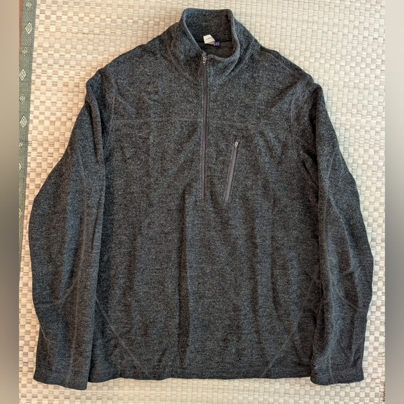 Ibex 1/2 Zip Sweatshirt Merino Wool Green Men's Size Large Made in USA